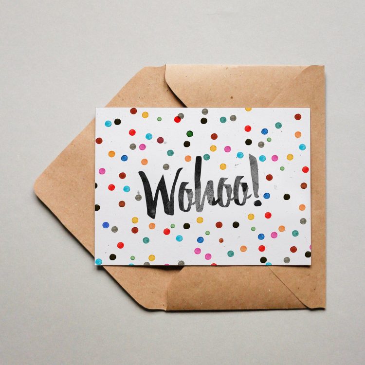 Postkarte - Pünktchen Wohoo! Postkarte Pünktchen Wohoo