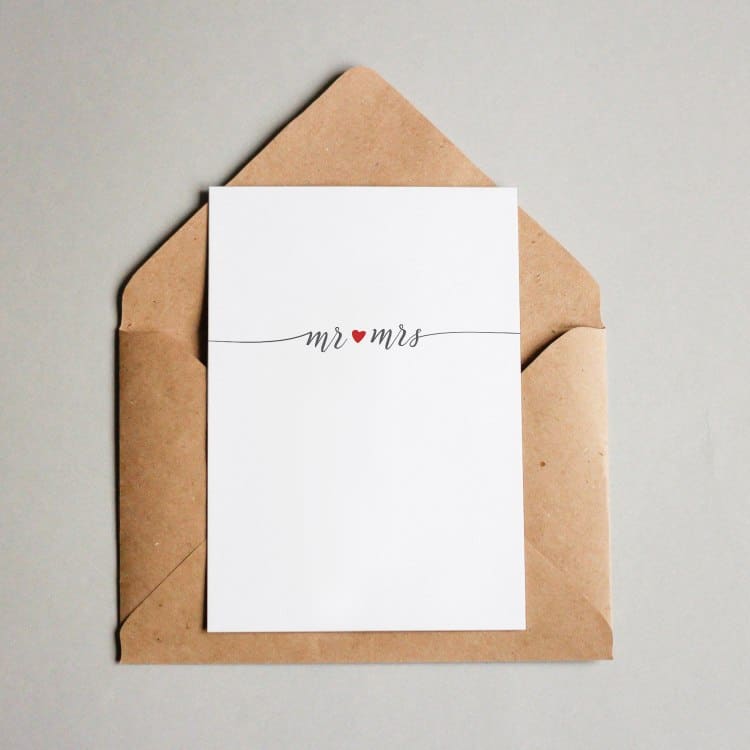 Postkarte - Mr & Mrs Mr & Mrs – Bild 1