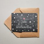 Postkarte Frohe Weihnachten Sterne Scaled