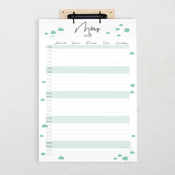 Familienkalender DIN-A3 Flux Version 2025