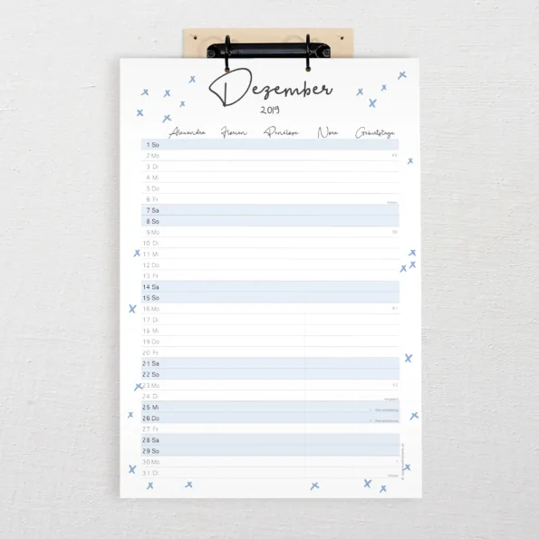 Familienkalender DIN-A3 Flux Version 2025
