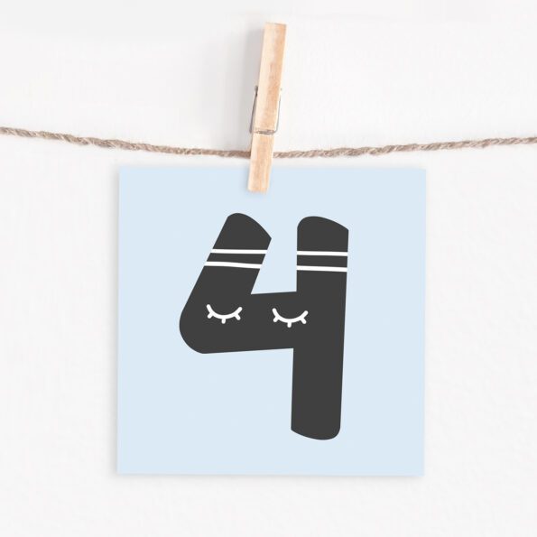Lettercard "4" – Bild 1