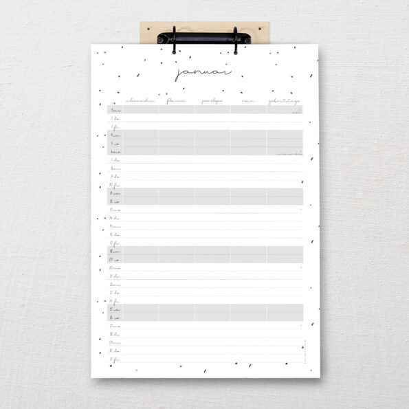 DIN-A3 Kalender mono