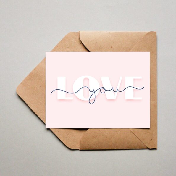 Postkarte - love you