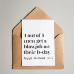 Postkarte - 4 out of 5 men - Happy Birthday