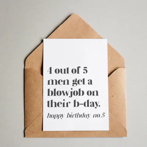 Postkarte - 4 out of 5 men - Happy Birthday