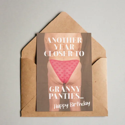 Postkarte - Another year closer to granny panties 2
