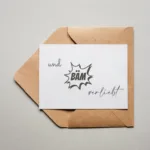 Postkarte - Und BÄM verliebt