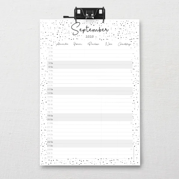 DIN-A3 Familienkalender SnapLine "Flux"