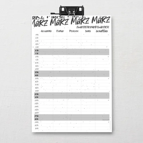 DIN-A3 SnapLine Kalender Bold